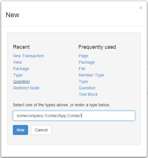 Selecting a node type by reference in Metrici