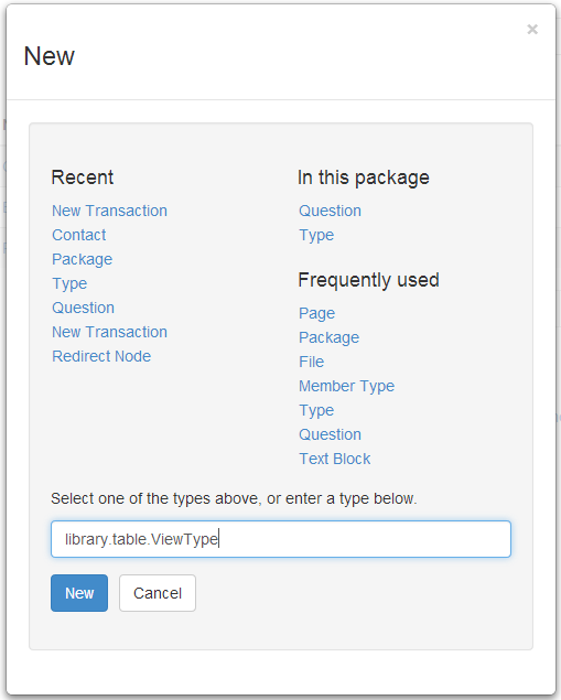 Selecting the View node type by reference in Metrici