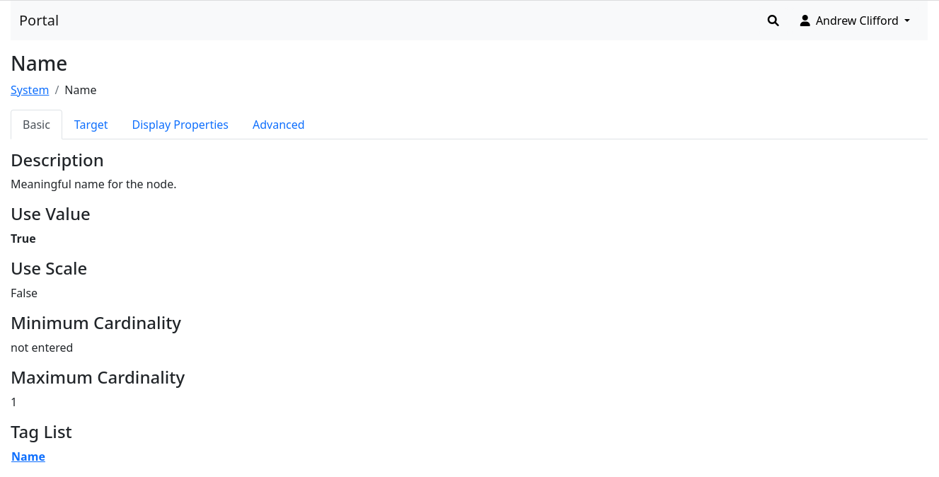 Definition of the Name field
